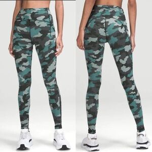Lululemon Swift Speed High-Rise Tight Camo Tidewater Teal Multi size 2